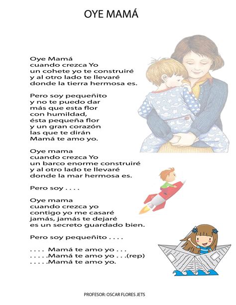 Cancion Dia De La Madre Para Niños Letra Hábitos De Niños