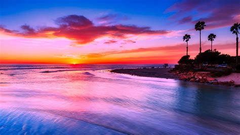 California Beach Sunset Wallpapers Top Free California Beach Sunset Backgrounds Wallpaperaccess