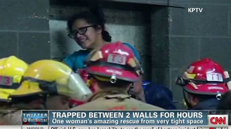 woman trapped between 2 walls cnn