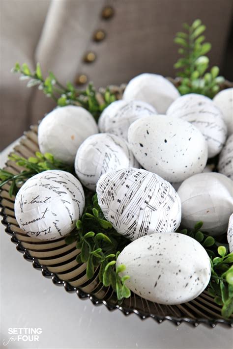 Easter Decorating Ideas With Easter Eggs Setting For Four
