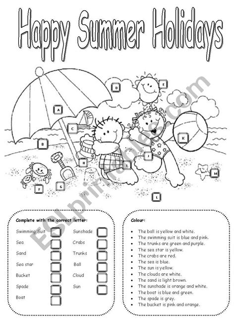 42 Summer Worksheet For Kids Worksheet Works