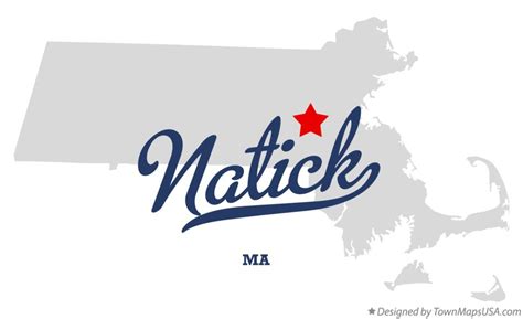 Map Of Natick Ma Massachusetts