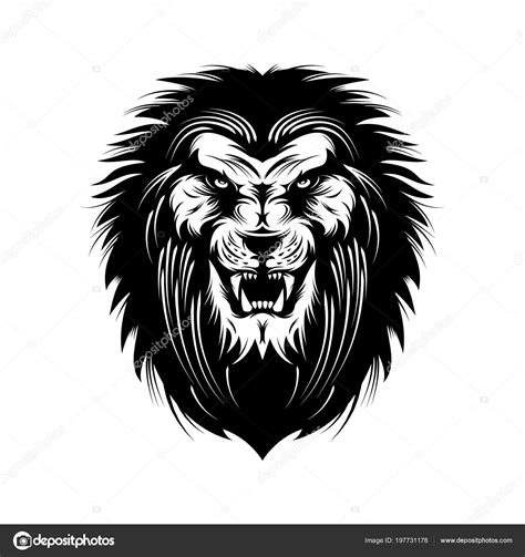 Angry Lion Head Vector Illustration — Stock Vector © Eko07 197731178