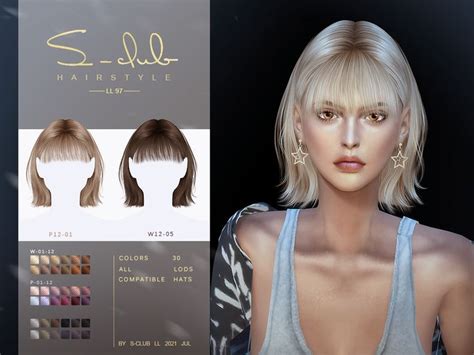 Short Hair With Long Bangs Sims 4 Cc Thinkplm