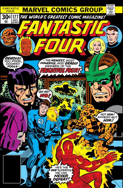 Fantastic four is the name of several comic book titles featuring the team fantastic four (created by stan lee and jack kirby) and published by marvel comics. Fantastic Four Vol 1 177 - Marvel Comics Database