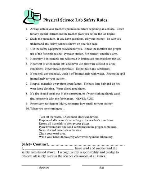 15 Best Images Of Science Laboratory Safety Rules Worksheet