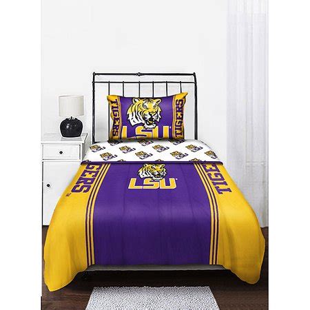 Queen comforter set for women bedding pink and gold girls blanket throw pillow. LSU NCAA Bedding Set - Walmart.com