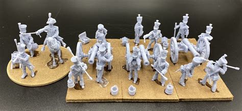 28mm 3d Printed Napoleonic French 1815 Line Artillery 3 Black