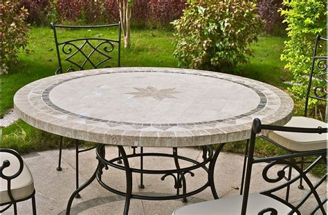 Maybe you would like to learn more about one of these? 125-160cm Outdoor Garden Round Mosaic Stone Marble Dining ...