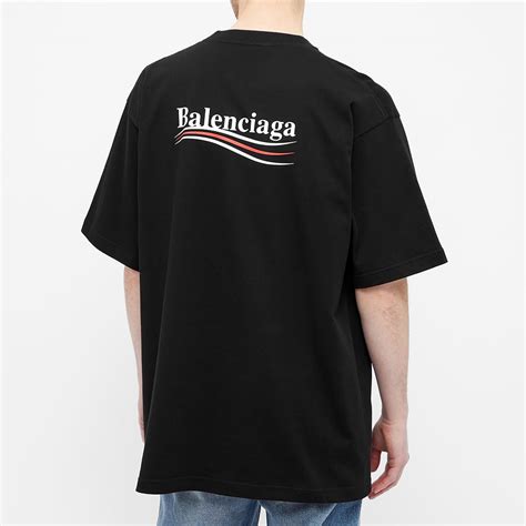 Balenciaga Political Campaign Back Print Tee Black & White | END. (KR)
