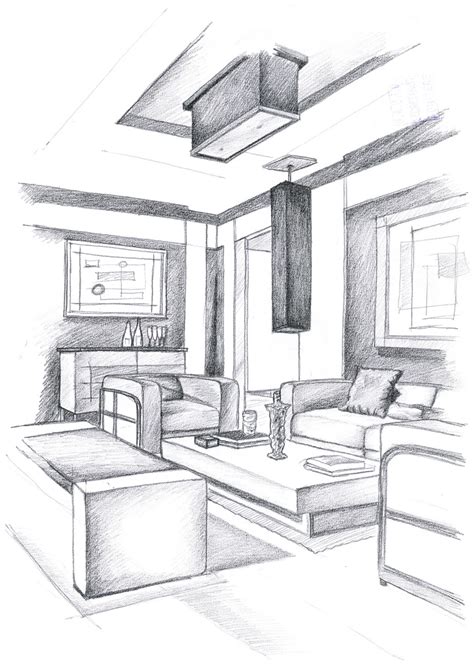 Once you have the basic sheets and covers in place, layering on a bedcover will add a strong element of colour and texture to the room. Interior Design Drawing at PaintingValley.com | Explore ...