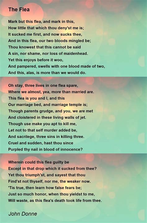 The Flea Poem By John Donne Poem Hunter