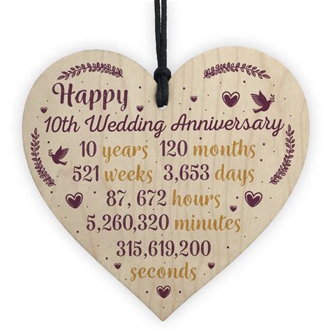 Check spelling or type a new query. Handmade Wood Heart Plaque 10th Wedding Anniversary Gift ...