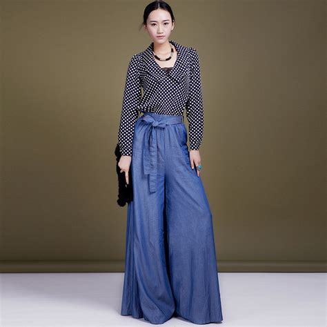 Queens New 2014 Spring And Summer High Quality Tencel Denim Palazzo