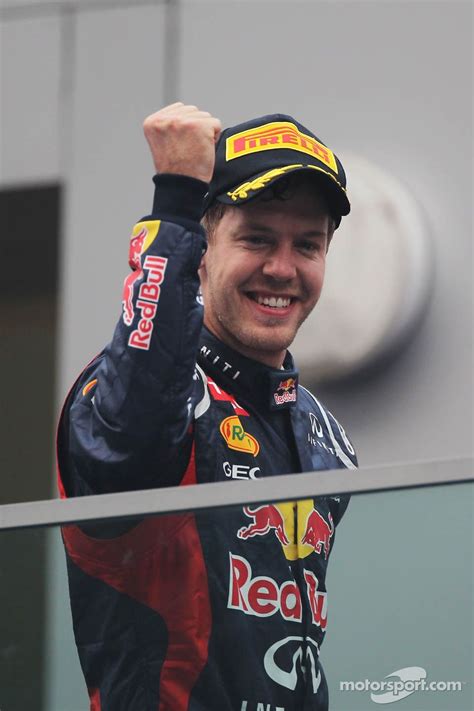 Sebastian vettel steht zum ersten mal seit november 2020 wieder auf dem podium. Indian GP Race winner Sebastian Vettel, Red Bull Racing ...