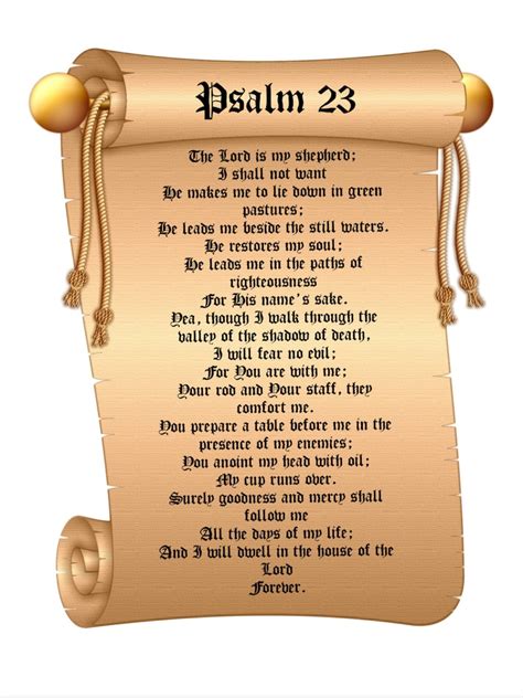 Psalm 23 Poster Kjv 23rd Psalm The Lord Is My Etsy