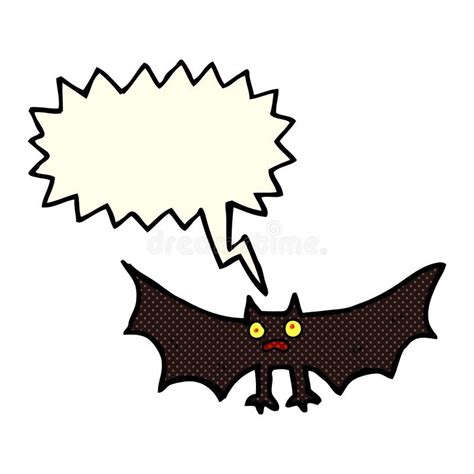 Cartoon Bat With Speech Bubble Stock Illustration Illustration Of