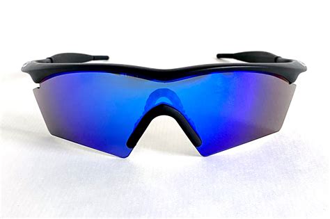 vintage 1994 oakley m frame black clear heater sunglasses full set including blue iridium