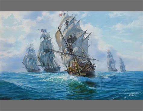 Ship Painting By Alexander Shenderov Ocean Original Oil Painting Canvas