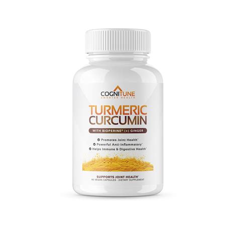 Organic Turmeric Curcumin Curcuminoids Ginger Bioperine