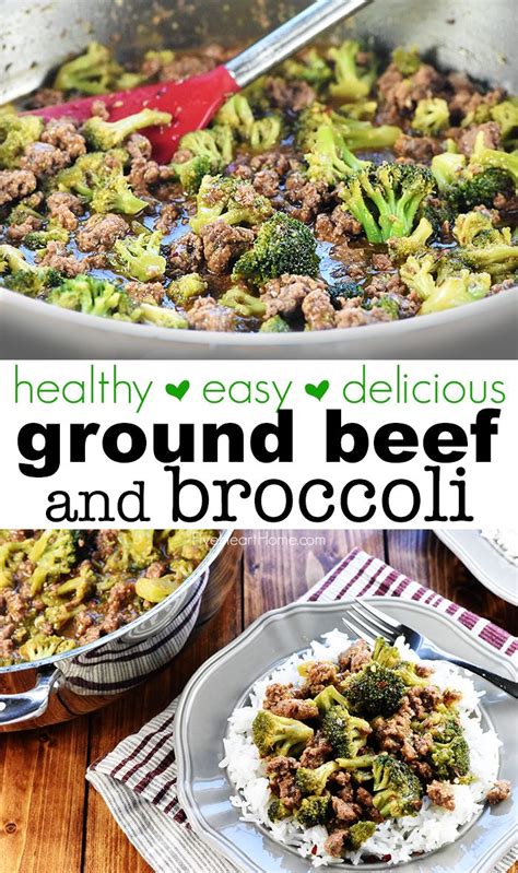 Using ground beef also helps keep the meat juicier; Healthy Easy One-Pan GROUND BEEF & BROCCOLI | Ground beef ...