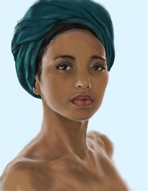 African Study By ~nienor Black Women Art Female Art Portrait