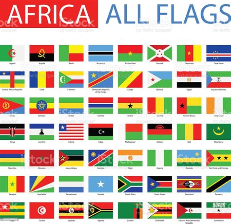 Flaggen Von Afrikavollständige Vektorkollektion Stock Vektor Art Und Mehr Bilder Von