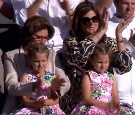 They are craving more, but federer will now serve for the match. Roger Federer's twin daughters wore matching dresses at Wimbledon and looked adorable | Larry ...
