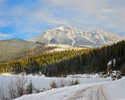 Winter Landscape British Columbia Canada Stock Photo Image Of