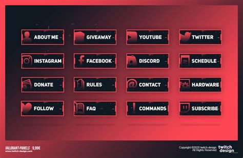 I went with a much simpler design but hope you'll still enjoy it as much! Valorant Twitch Panels in 2020 | Channel, Grafiken, Bilder