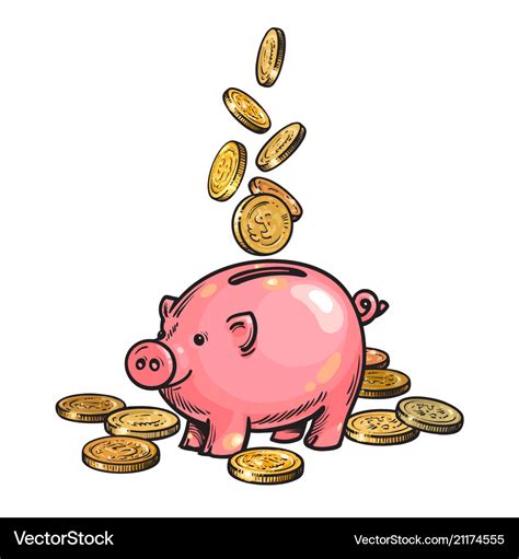 Clipart Piggy Bank Cartoon 1000 Cartoon Piggy Bank Free Vectors On Ai