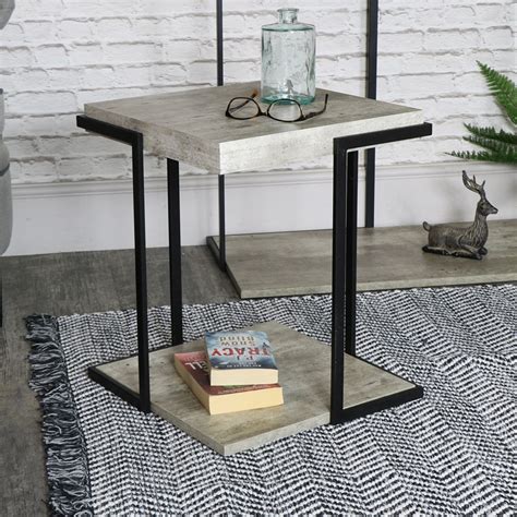 4.1 out of 5 stars with 62 reviews. Grey Square Industrial Style Occasional Table