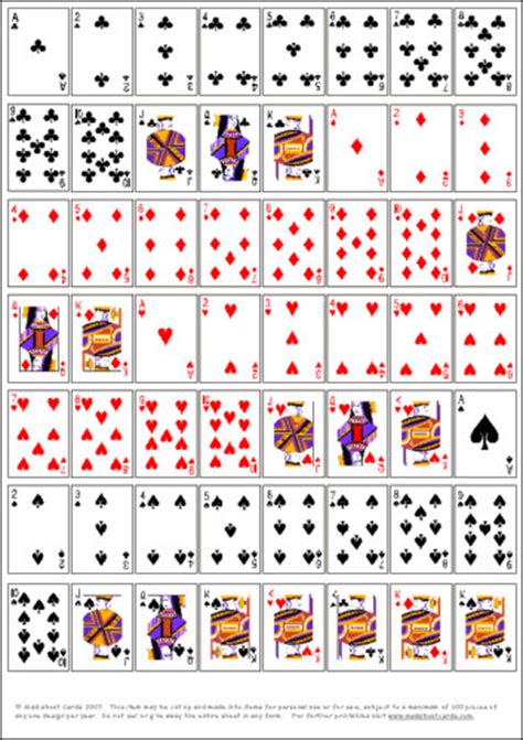 7 Best Images Of Printable Mini Deck Of Playing Cards
