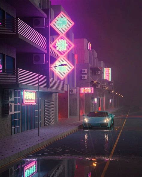 Vice City Miami Seaside Beach Blue Ferrari Parking Next To Japanese