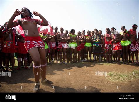 Zulu Reed Dance At Enyokeni Palace Nongoma South Africa Stock Photo Alamy