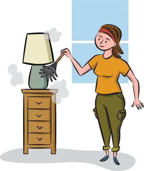 Royalty Free Woman Dusting Clip Art Vector Images And Illustrations Istock