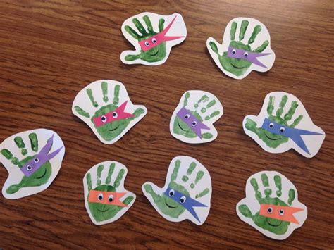 Teenage Mutant Ninja Turtle Preschool Handprint Project Preschool