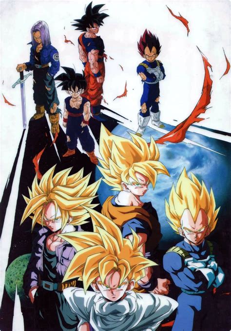 Los dos guerreros del futuro! Dragon Ball - Goku, Gohan, Vegeta e Trunks - Saga do Cell ...