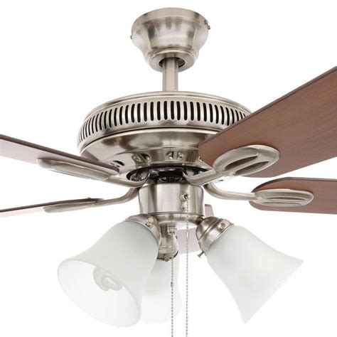 Hampton bay ceiling fan light won't work. Hampton Bay Glendale 52 in. Brushed Nickel Ceiling Fan w ...