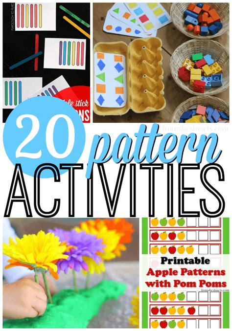 20 Awesome Pattern Activities for Preschoolers - From ABCs to ACTs