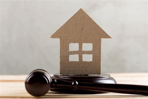 Real Estate Sale Auction Concept Gavel And House Model Stock Image