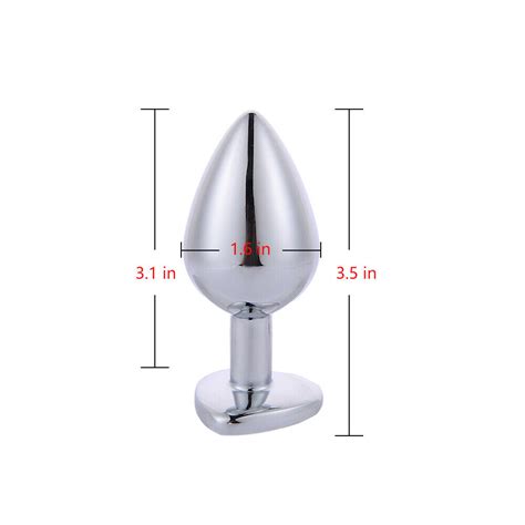 Heart Anal Sex Toy Butt Plug Metal Jewel Colored Stainless Dildo Bdsm T Y L Ebay