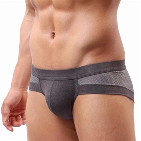 Sheer Mesh Bulge Enhancing Briefs Slip Spandex Underpants Sexy White Gay Underwear Brands