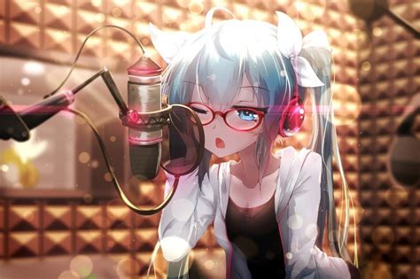 Wallpaper Id 119028 Anime Anime Girls Hatsune Miku Vocaloid Blue Hair Long Hair Hair