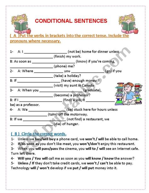 Conditional Sentences Esl Worksheet By Ali Ali