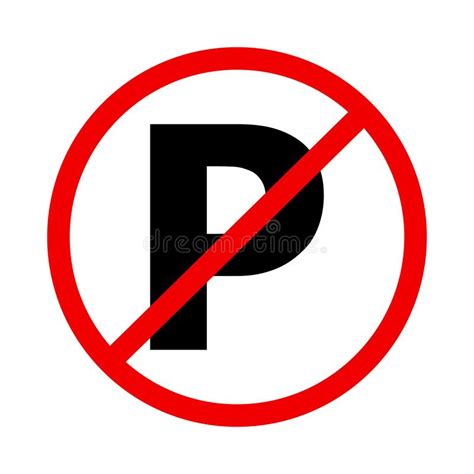 No Parking Icon Vector Illustration Logo Template In Trendy Style Stock