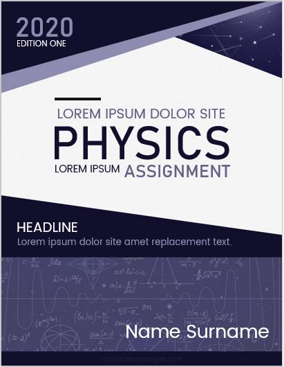 Physics Assignment Cover Page Design Handmade It Is Very Easy But