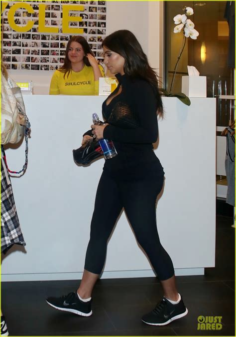 Kim Kardashian Makes Us Sweat With Major Cleavage At Soulcycle Photo