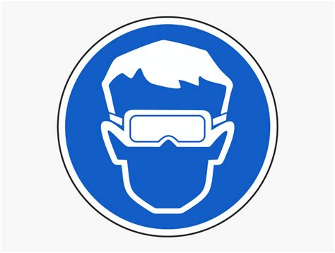Symbol Eye Protection Transparent Safety Goggles Must Be Worn Free