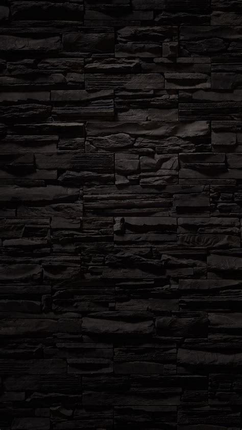 Black Wall Brickwork Brown Brick Stone Wall Black Background